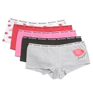 🩷🔹️Juicy Couture 🔹️Colorful 5pk Cotton Boyshorts Panties Set